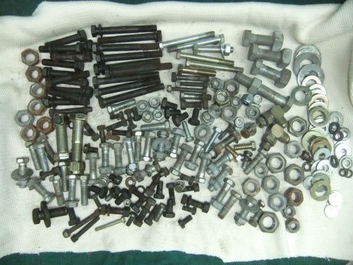 Lot of large bolts, nuts and washers, 22 1/2 pounds