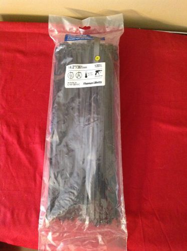 Thomas and Betts Catamount Cable Ties L-14-120-0-C Black 100/Bag 14.2&#034;