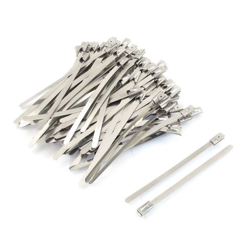 100 pcs 4.6x100mm stainless pvc covered self locking cable ties wire strap for sale