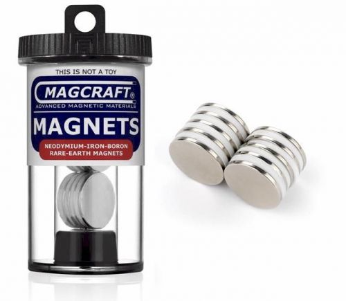 Magcraft 683 3/4&#034;x1/16&#034; Rare Earth Disc Magnets (10)