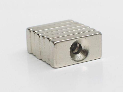 10pcs strong block cuboid rare earth permanent 20x10x4mm hole4mm nd-fe-b magnets for sale