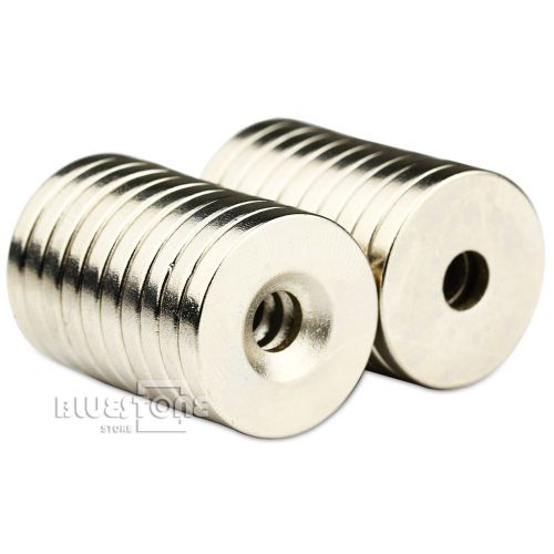 20pcs small disc magnets 20mm x 3mm hole 5mm round rare earth neodymium n50 for sale