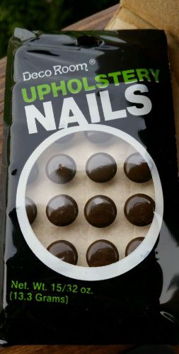 Deco room upholstery nails brown 12 packs of 24 = 288 brand new tacks in package for sale