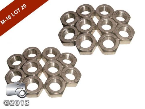 Pack of 20 pieces-m -16 hexagon hex full nuts a2 stainless steel -din 934 for sale