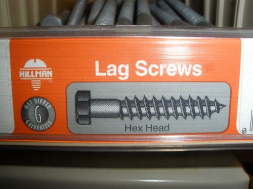 1/4 x 2-1/2&#034; galvanized lag screws or bolts (59) total 1/4&#034; for sale