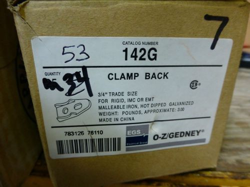 EGS 142G CLAMP BACK 3/4&#034; GALVANIZED LOT OF 25