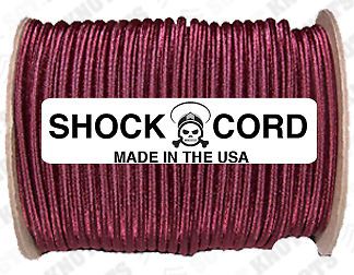 Sgt knots  shock (bungee) cord 3/16&#034; - 100 feet - maroon for sale