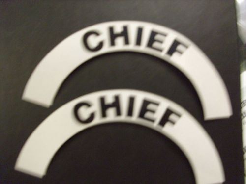 Chief fire helmet,ect   white crescents reflective decals for sale