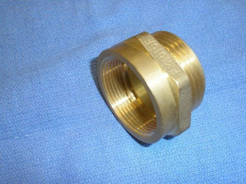 FIRE HOSE HYDRANT HEX BRASS ADAPTER  1-1/2&#034; Female NPT  1-1/2&#034; Male NST #FM1515F