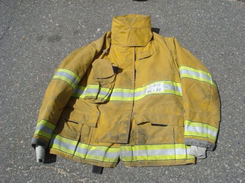 46x32 jacket big firefighter bunker fire gear globe gx-7 drd..09/08 j211 for sale