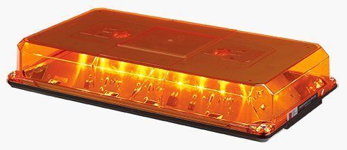 Federal signal 454204-02sc highlighter led amber mini-lightbar, suction-cup mag for sale