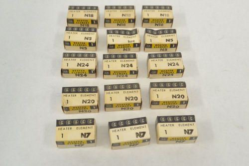 LOT 15 NEW ALLEN BRADLEY ASSORTED N20 N5 N18 N24 OVERLOAD RELAY HEATER B289811