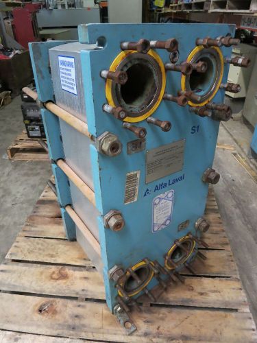 Alfa laval 255 sq ft plate frame heat exchanger 150 psi 316 stainless plates ss for sale