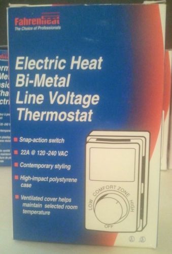 Fahrenheat ms26r white single pole electric heat line voltage thermostat for sale