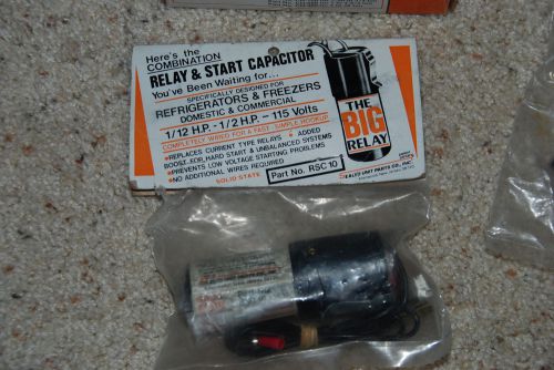 Relay &amp; Start Capacitor (RSC10) 1/12HP to 1/2HP 115 Volts  **  NEW  **