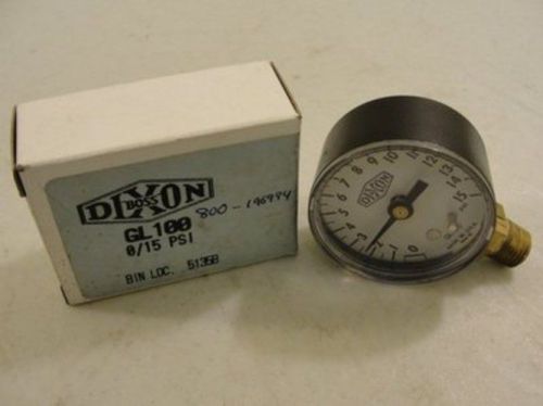 7755 New In Box, Dixon GL100 Dry Gauge 0-15psi