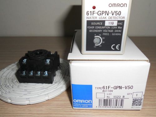 OMRON WATER LEAK DETECTOR 61F-GPN-V50 AC110 /wisocket+F03-16PE 5M Sensing Band