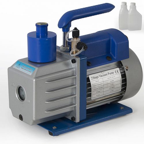 2 stage rotary vane deep vacuum pump 1/3hp 3cfm ac r410 r134 freon hvac air tool for sale