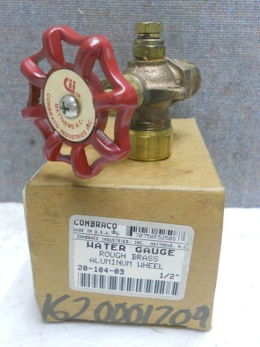 Conbraco 1/2&#034; rough brass aluminum wheel water gauge 20-104-03 new 2010403 for sale