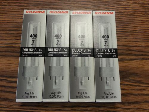 Sylvania DULUX S 7W Compact Fluorescent Bulbs Lot of 4