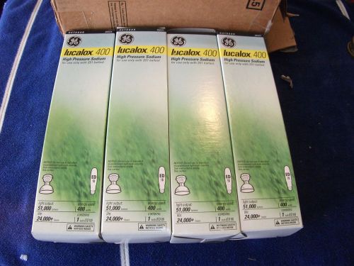 4- GE Luaclox 400 Hige Pressure Sodium Lamps with Box