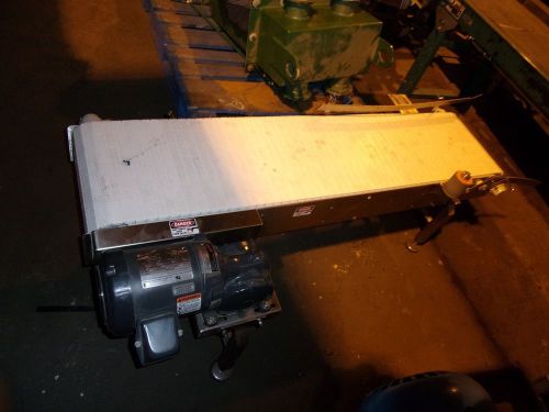 Stainless steel conveyor with sanitary matt belt 5&#039; long x 14&#034; wide for sale