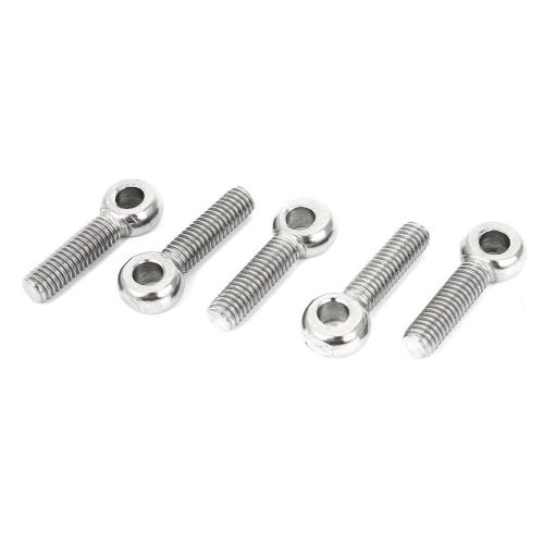 M6 x 25mm machinery shoulder lifting stainless steel eye bolt 5 pcs for sale