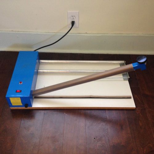 Shrinkwrap heat sealing machine - 24&#034; bar - manual - poly bag - teflon - roller for sale