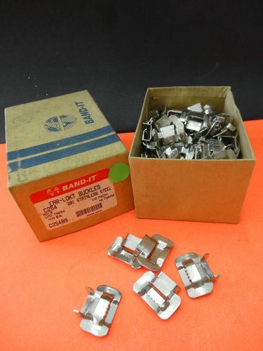 Band It Ear-Lokt Buckles 201 Stainless Steel 1/2&#034; C254 100 pieces