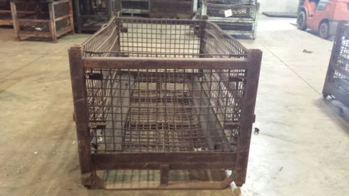 72x39x34 used rigid wire mesh basket for sale