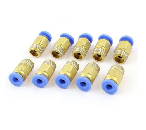 10 Pcs Straight Quick Connectors Pneumatic Fittings 4mm x 1/8&#034; PT Male Thread