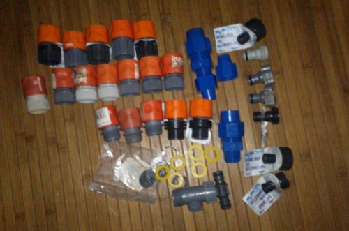 Huge lot  3/4 inch hose fittings - see photos - water hose  - garden use for sale