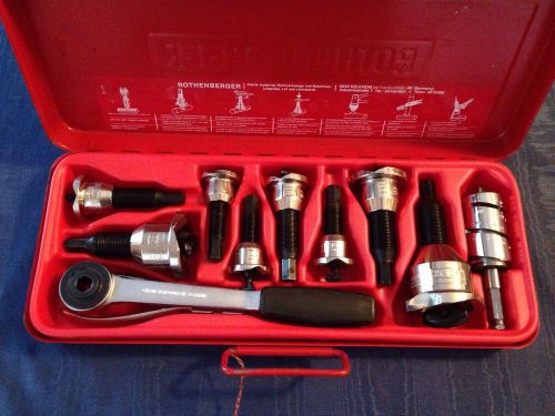 Rothenberger tee extractor set 11 pc tee former cam pincer unidrill rachet for sale