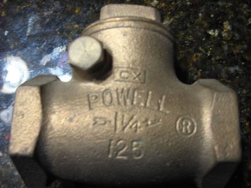 Powell bronze 125 swing gate threaded 1-1/4in npt check valve d355632 for sale
