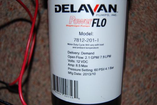 New delavan 7800 series power flo demand pump 12v, 60 psi, 2.1 gpm, #7812-201-sb for sale