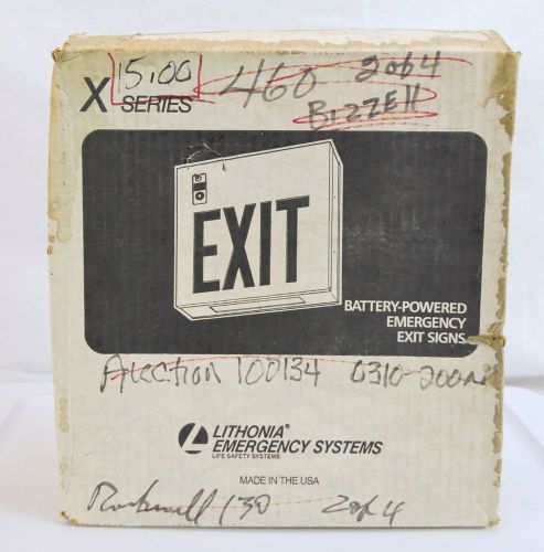 Vintage lithonia battery powered emergency exit sign green light xp3wg el for sale