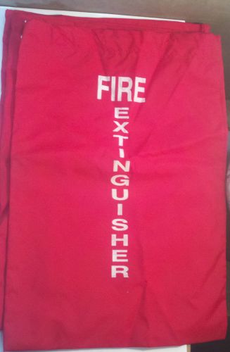 RED NYLON FIRE EXTINGUISHER BAG WITH DRAW STRING 16&#034; X 23&#034;