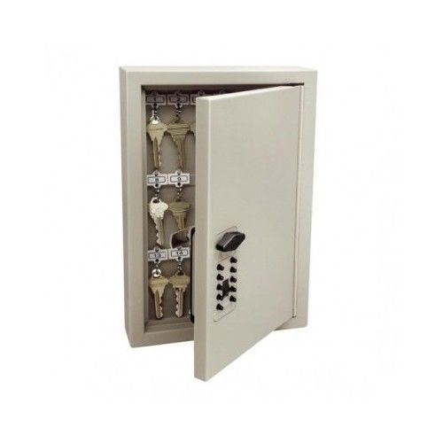 Steel 30 Key Cabinet Push Button Wall Lock Box Resettable Combination Valet Park