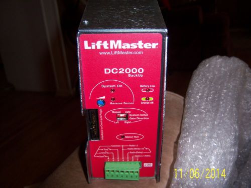 LIFT MASTER DC2000 BACKUP COMMERCIAL VEHICLE GATE OPENER CONTROLLER UNIT ONLY *