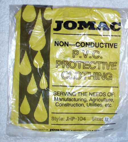 Lot of 4 - Jomac Size XL PVC Protective Rain Gear JHP-104  3 piece