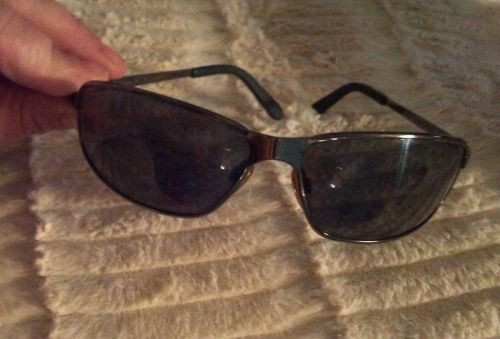 Dark safety glasses sunglasses z87  metal frames uvex tomcat dark smoke tint for sale
