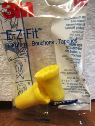3M EZ FIT Yellow Foam Ear Plugs 50 pairs in sealed packets NIP