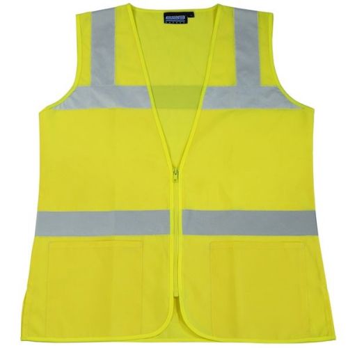 GirlPower Womens Ladies Reflective Medium Fitted LIME ANSI CLASS 2 Safety Vest