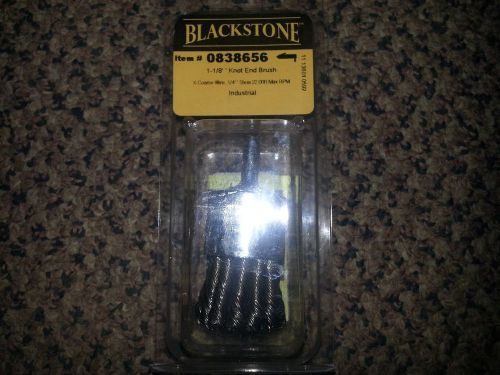 BLACKSTONE 1-1/8&#034; KNOT END BRUSH, COURSE WIRE, 1/4&#034; STEM, 0838656