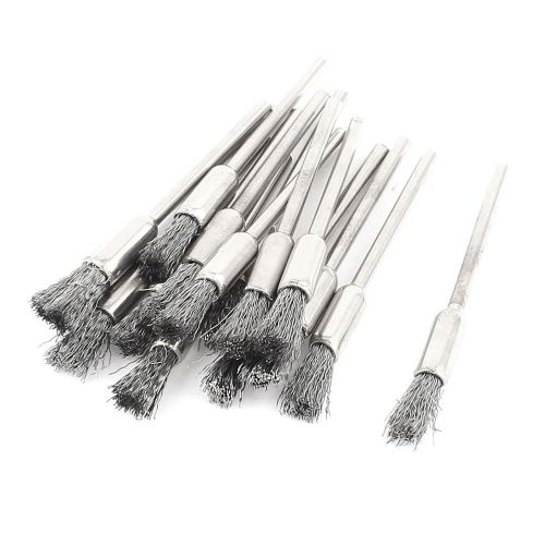 2.3mm Round Shank Gray Wire Pen Shaped Brushes Polishing Tool 16 Pcs