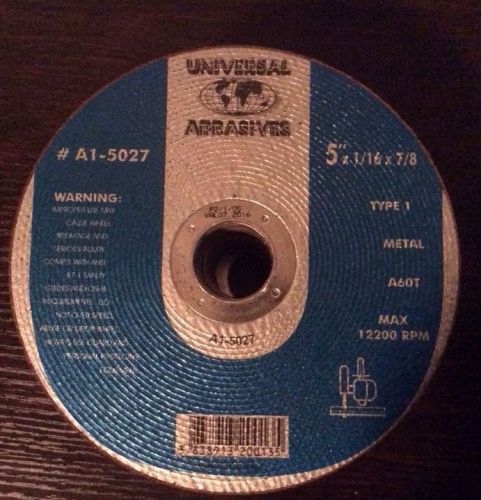 39 Brand New Universal Abrasives 5&#034; Metal Cutting Wheels Type 1 7/8 Arbor