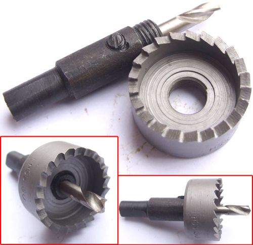6 Sets Kit 15/18/20/22/25/30mm Shaft Metal Twist Drills Hole Saw Cutter Drilling