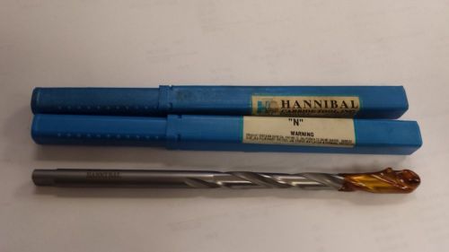 NEW LOT OF 3 HANNIBAL CARBIDE TIPPED TAPPER LENGTH LETTER N .302 DRILLS