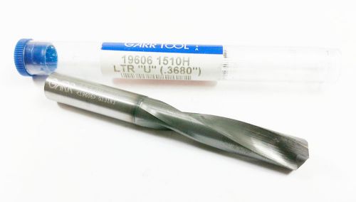 GARR LTR U .3680&#034; Solid Carbide 1510H 135 Deg  3XD Hardlube Coated  Drill (K497)