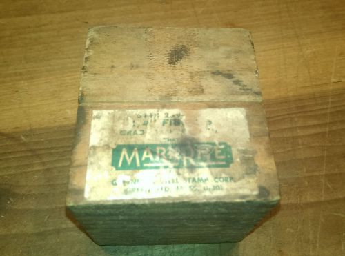 Vintage MARKRITE 1/4 Steel Punch Stamps Die Set Metal Numbers Wood Box